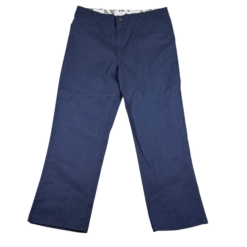 Vintage Ben Davis Pants Mens 42 (41x34) Navy Blue 698 Wide Leg Workwear Trousers